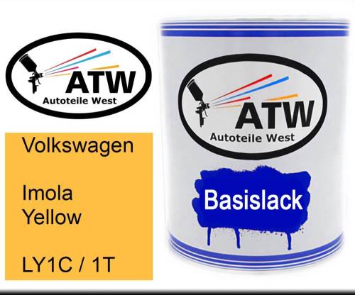 Volkswagen, Imola Yellow, LY1C / 1T: 1L Lackdose, von ATW Autoteile West.